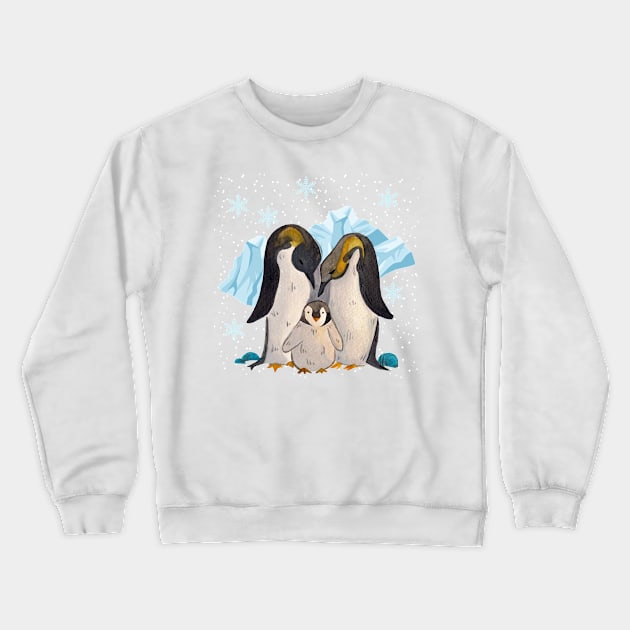 cute family of penguins Crewneck Sweatshirt by BZART